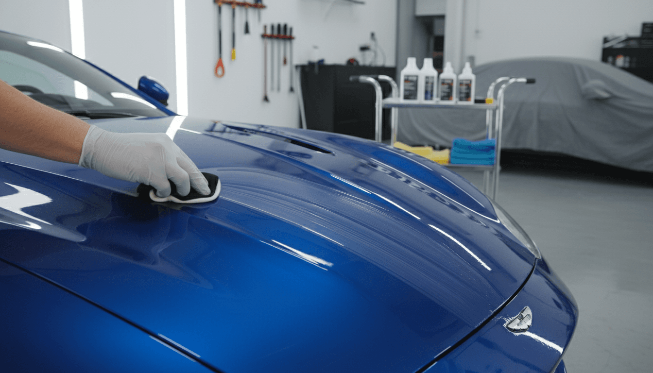 Ceramic coating applied by hand